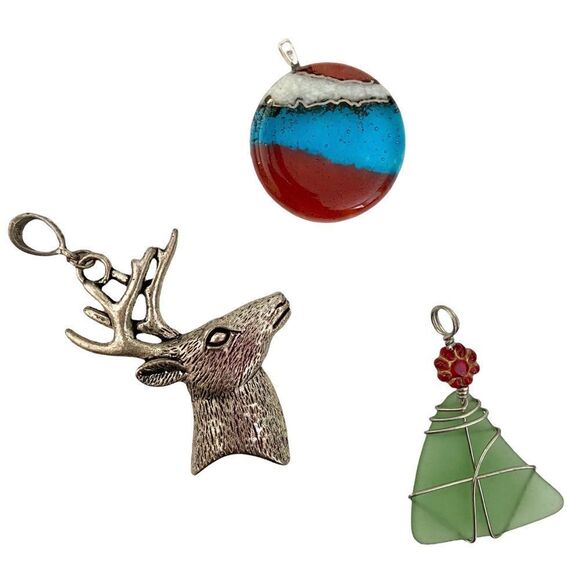 Boho Fashion Jewel Pendant Bundle of 3 - Picture 1 of 7